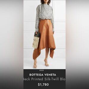 BOTTEGA VENETA 
Tie-Neck Weave Printed Silk-Twill Blouse
$1,780 Small